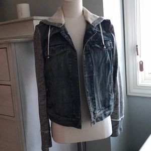 Free People Jean Jacket Sweatshirt